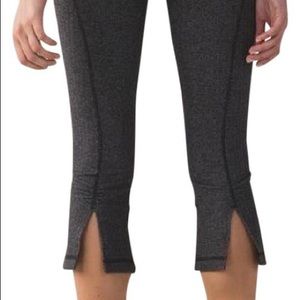 Lululemon Gather and Grow Grey Herringbone crops